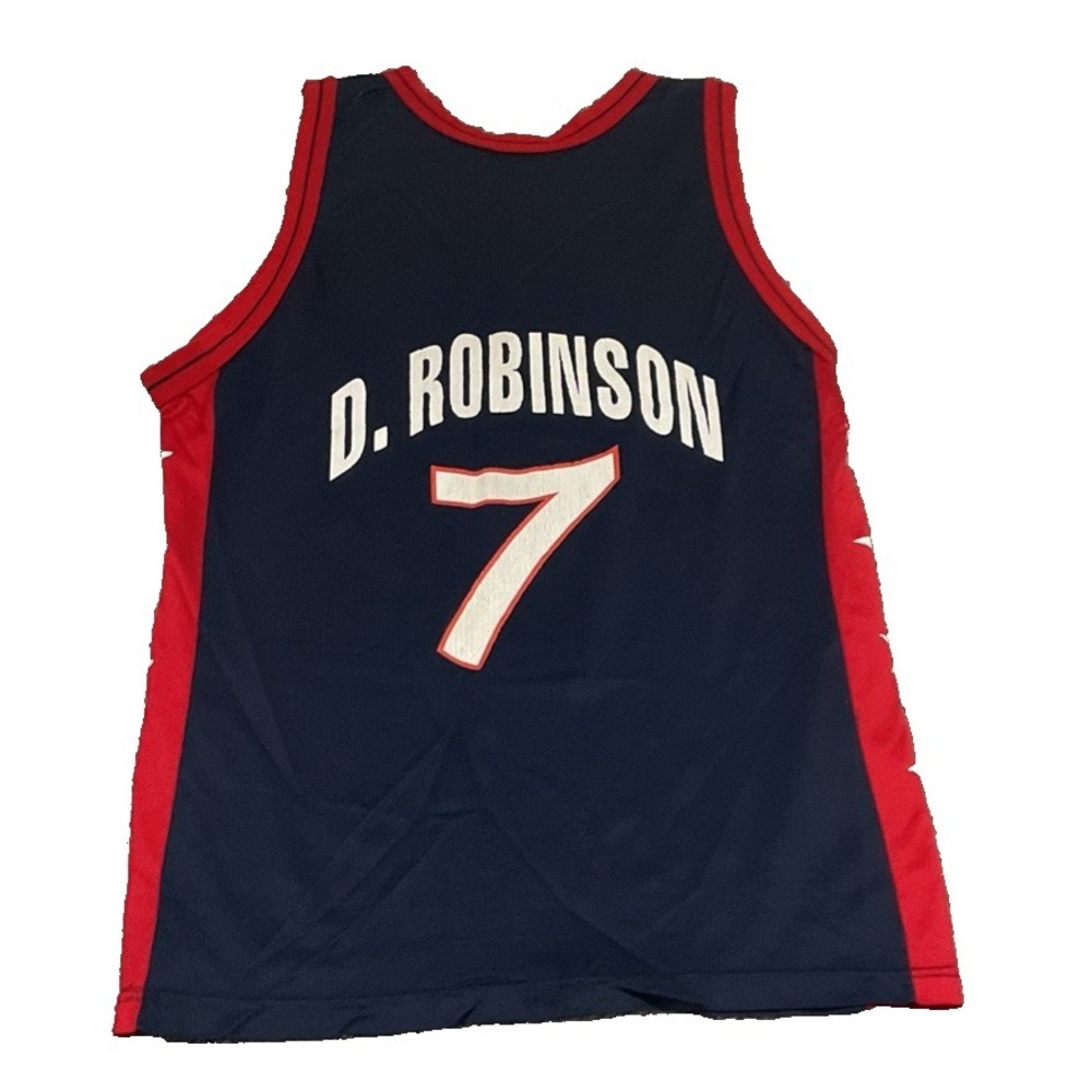 Vintage David Robinson #7 Champion USA DREAM TEAM Jersey USA Made 90's - Picture 5 of 7